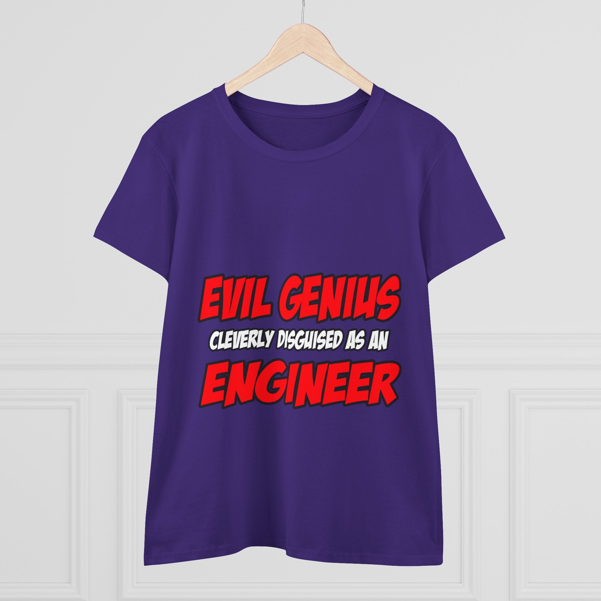 Evil Genius...Engineer - Women's Midweight Cotton Tee