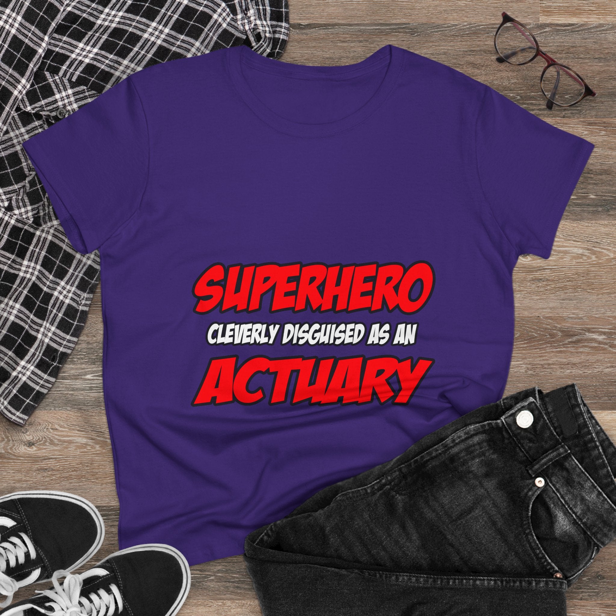 Superhero...Actuary - Women's Midweight Cotton Tee