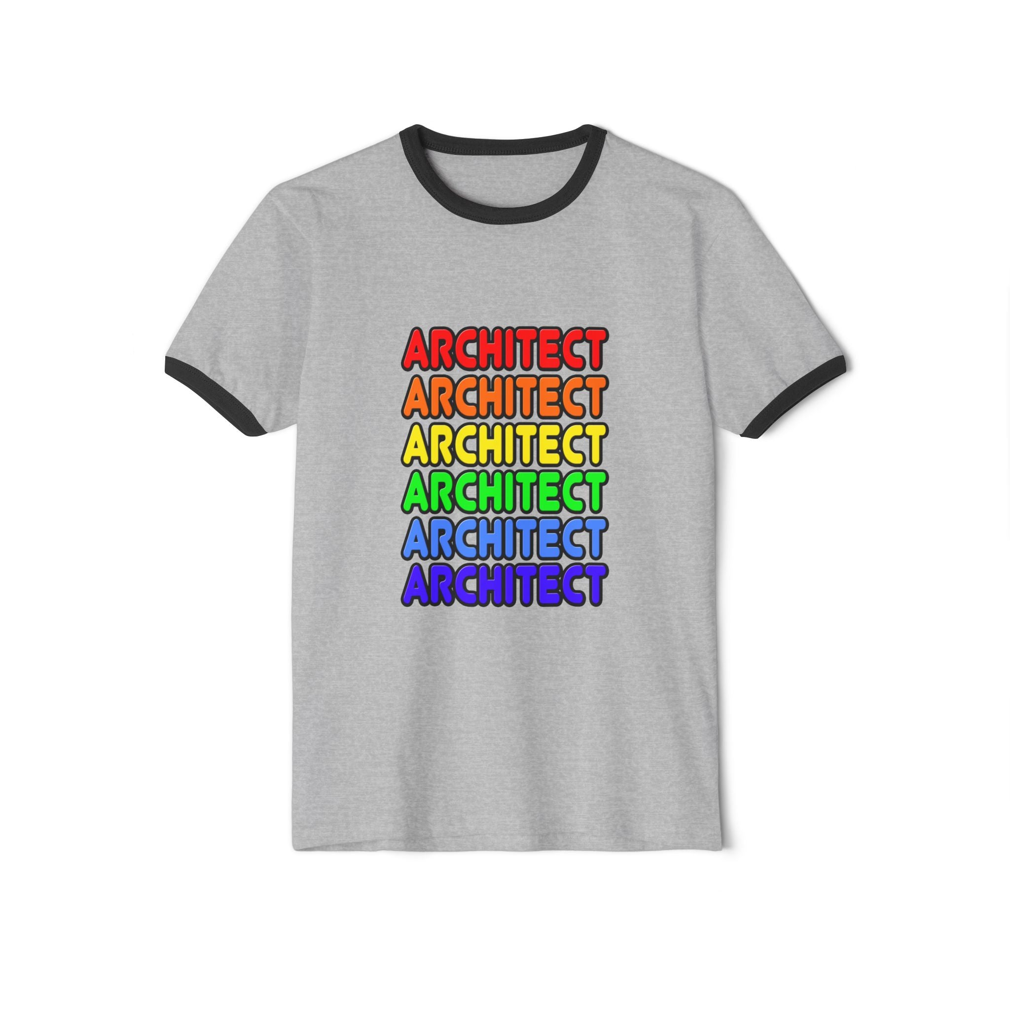 Rainbow Architect - Unisex Cotton Ringer T-Shirt