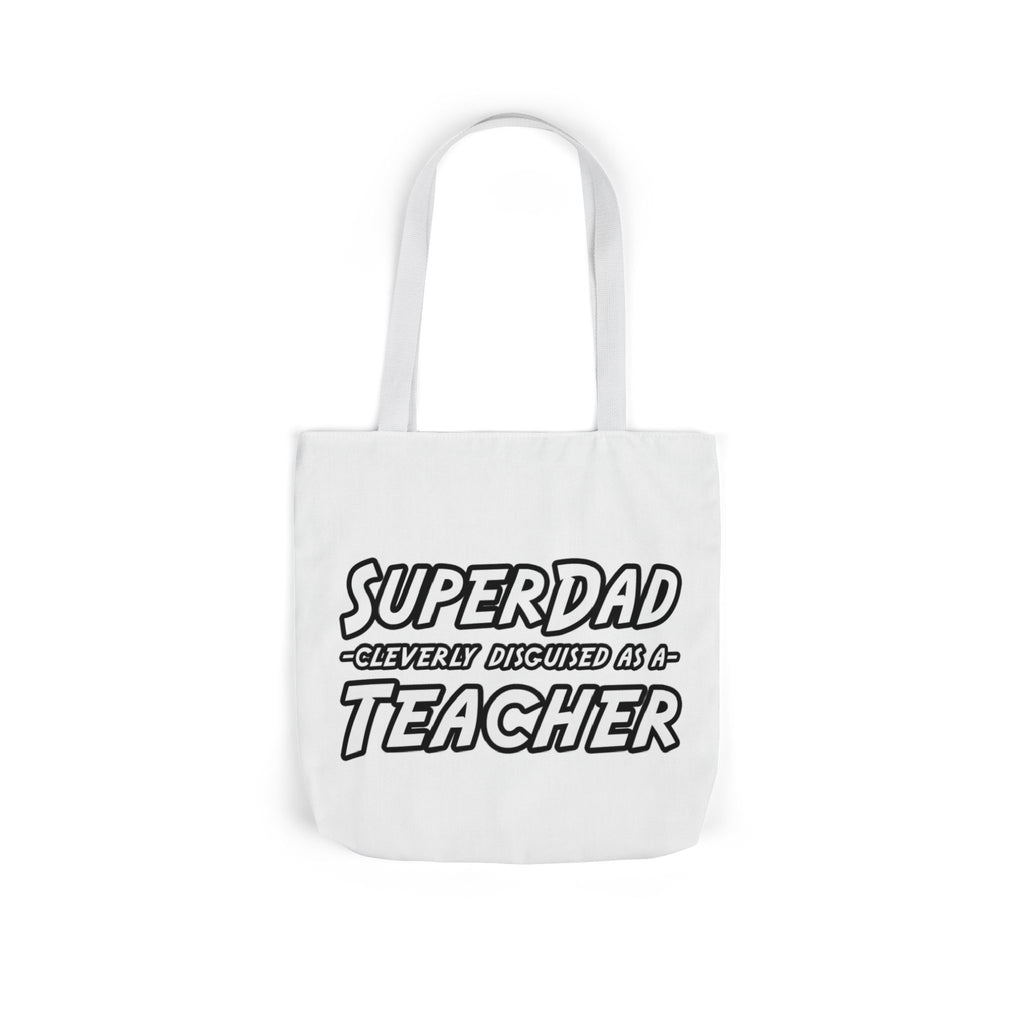 superdad dark teacher - Canvas Tote Bag, 5-Color Straps