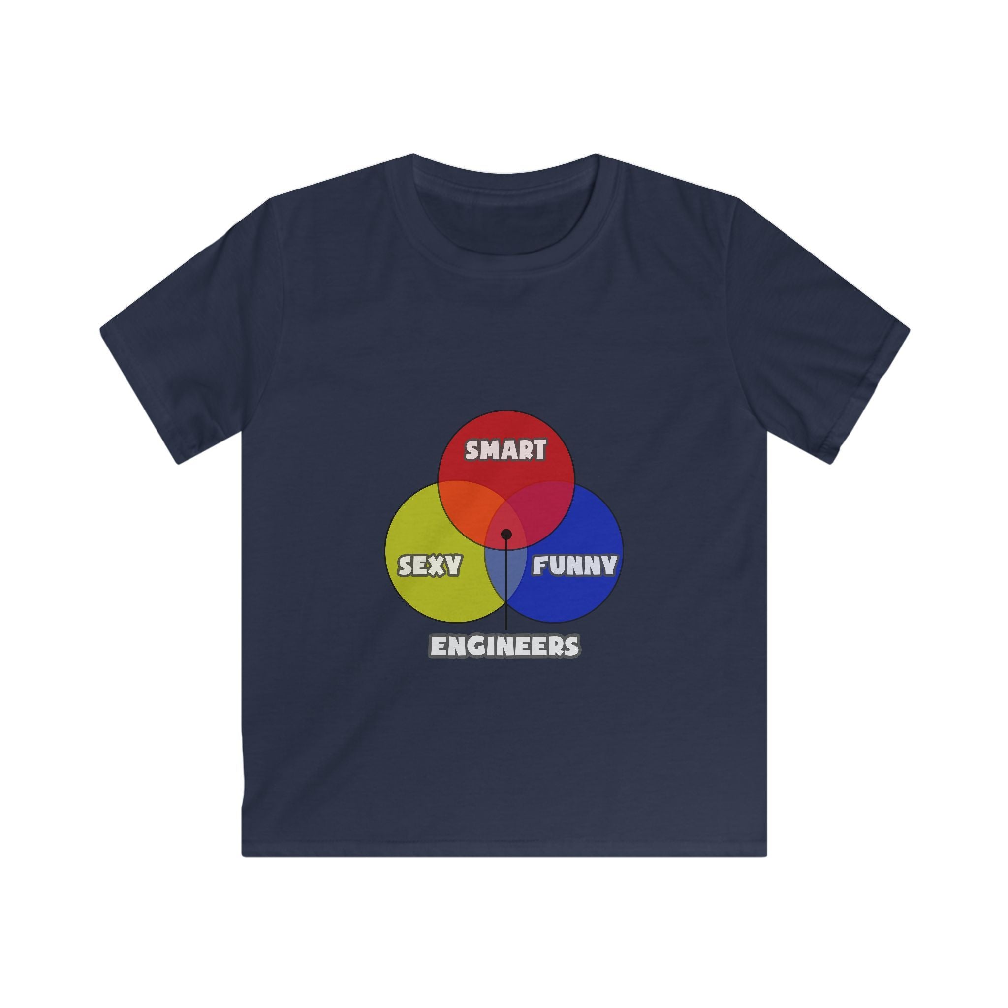 Venn Diagram .. Engineers - Kids Softstyle Tee
