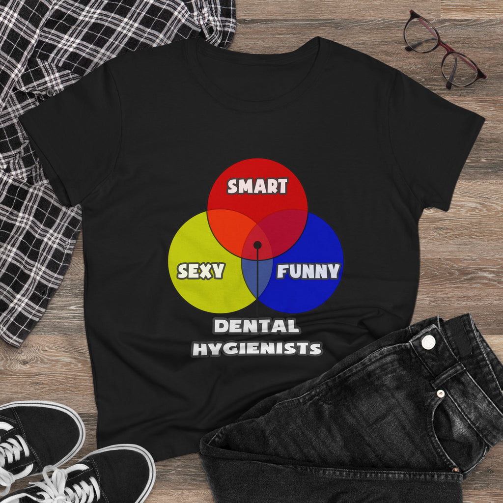 Venn Diagram .. Dental Hygienist - Women's Midweight Cotton Tee
