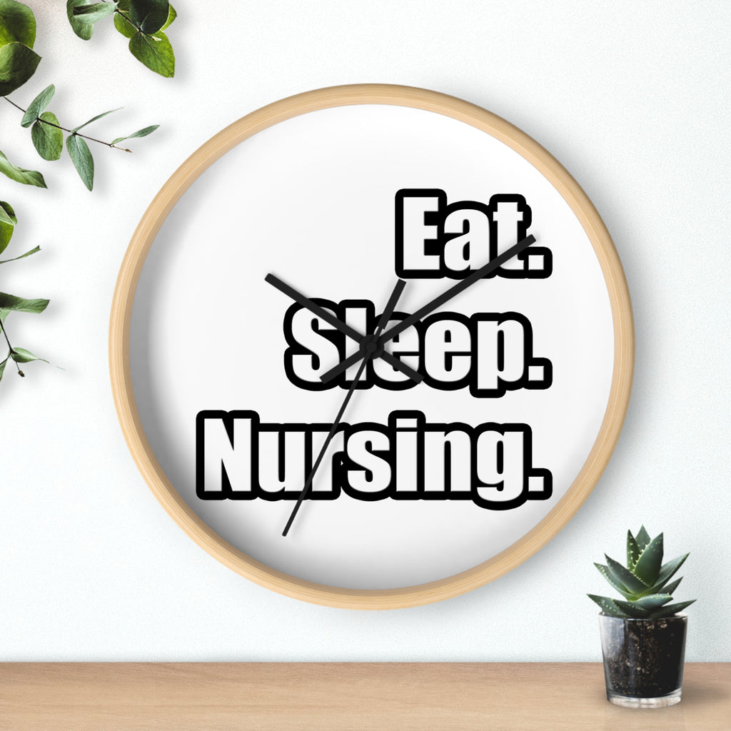 Eat. Sleep. Nursing. - Wall Clock