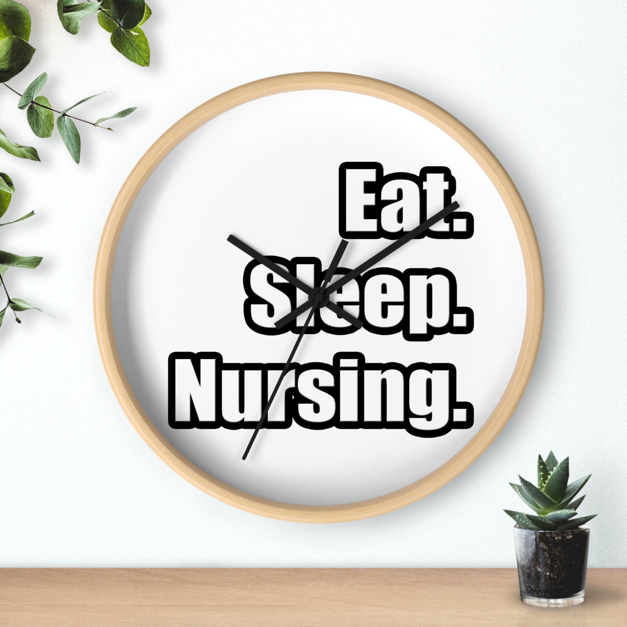 Eat. Sleep. Nursing. - Wall Clock