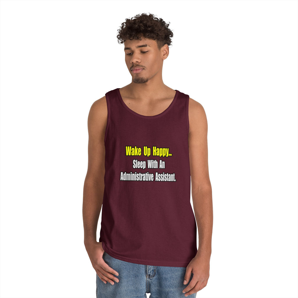 Sleep With An Administrative Assistant - Unisex Heavy Cotton Tank Top