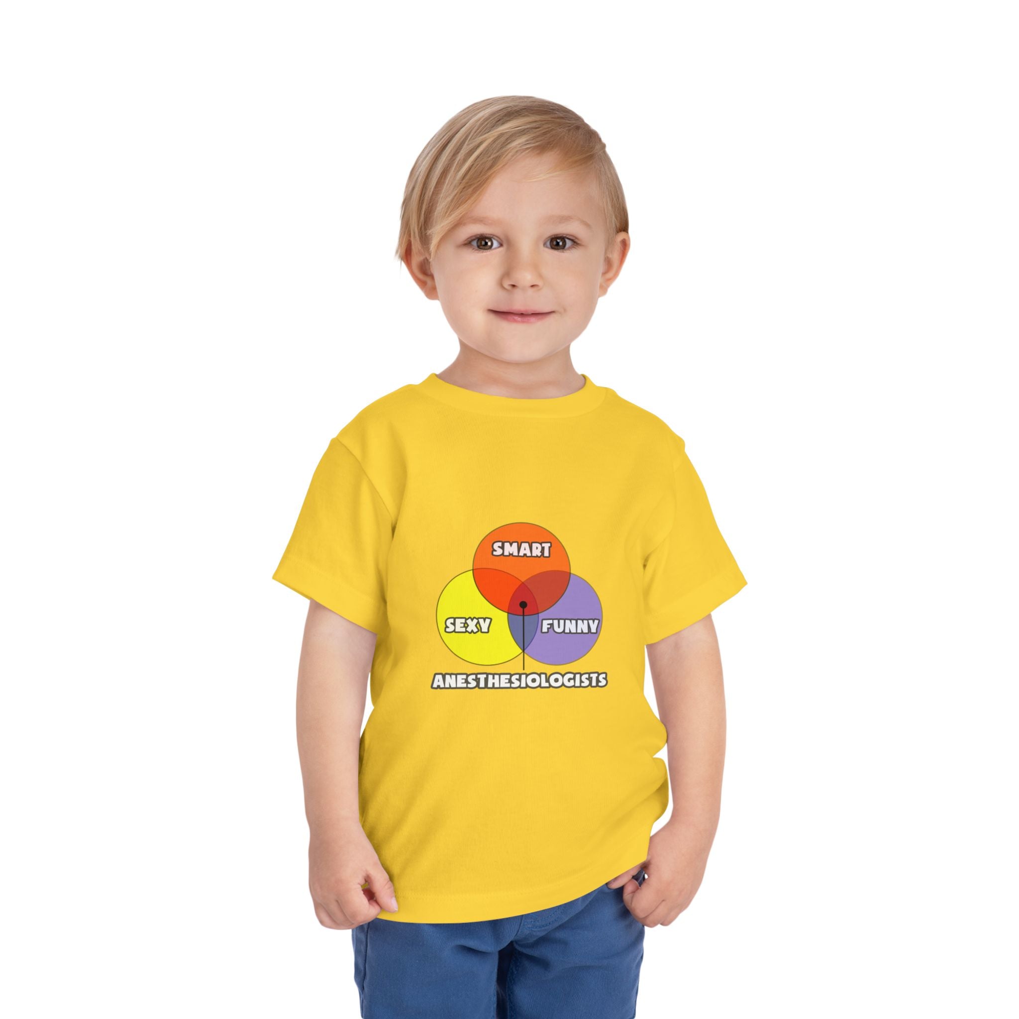 Venn Diagram .. Anesthesiologists - Toddler Short Sleeve Tee