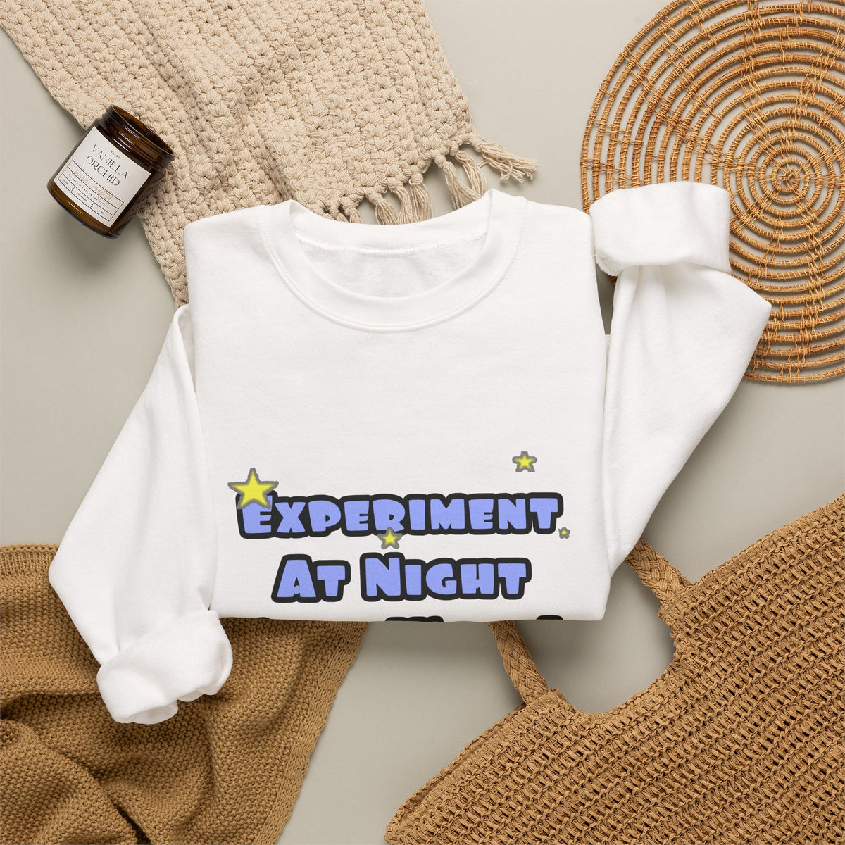 Experiment At Night...Sleep With a Biologist - Unisex Heavy Blend™ Crewneck Sweatshirt