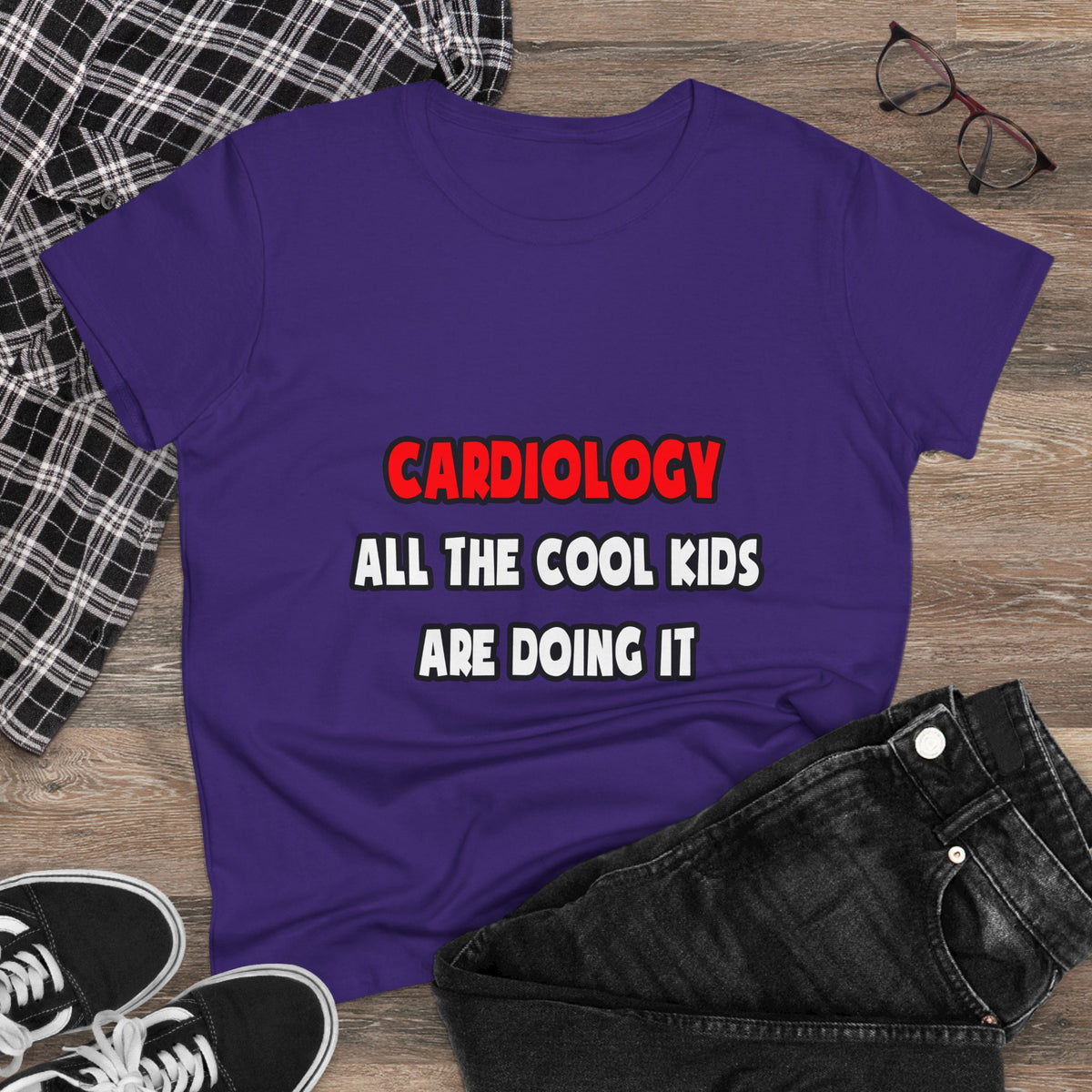 Funny Cardiologist Shirts and Gifts - Women's Midweight Cotton Tee