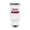 Half Editor ... Half Superhero - Stainless Steel Travel Mug with Handle, 14oz