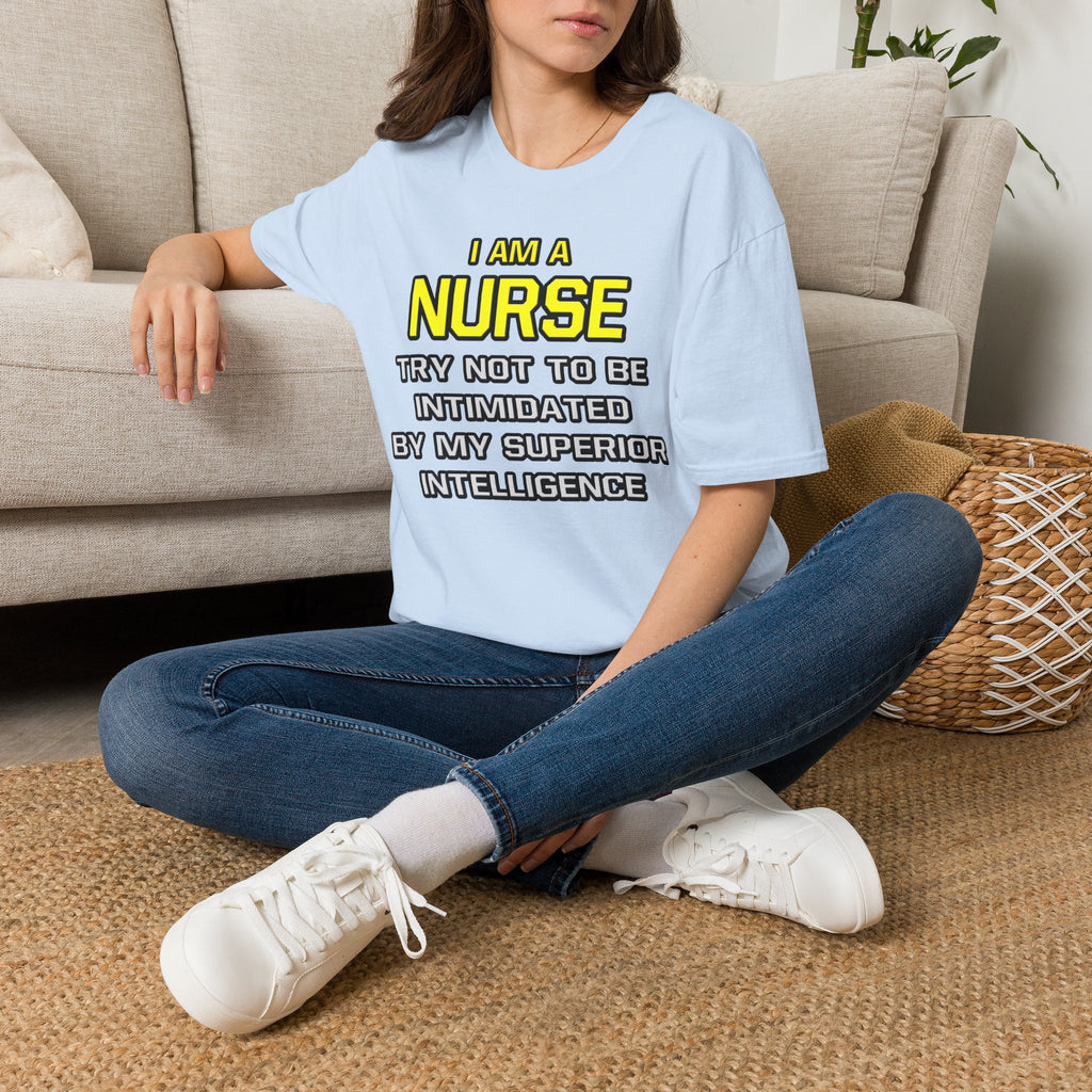 Nurse...Superior Intelligence - Unisex Softstyle T-Shirt