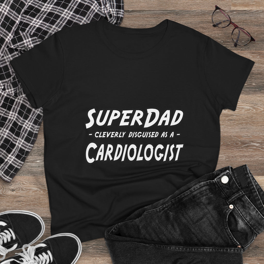 SuperDad...Cardiologist - Women's Midweight Cotton Tee