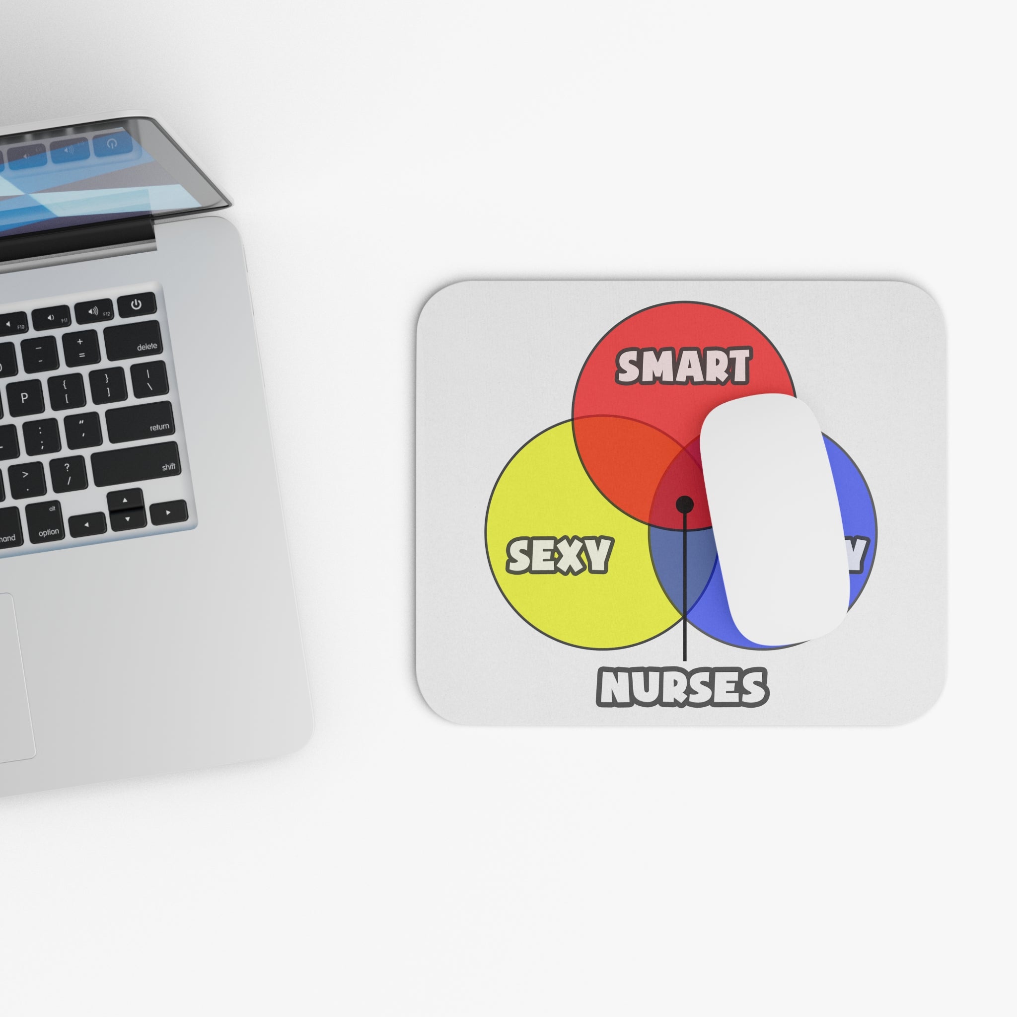 Venn Diagram .. Nurses - Mouse Pad (Rectangle)