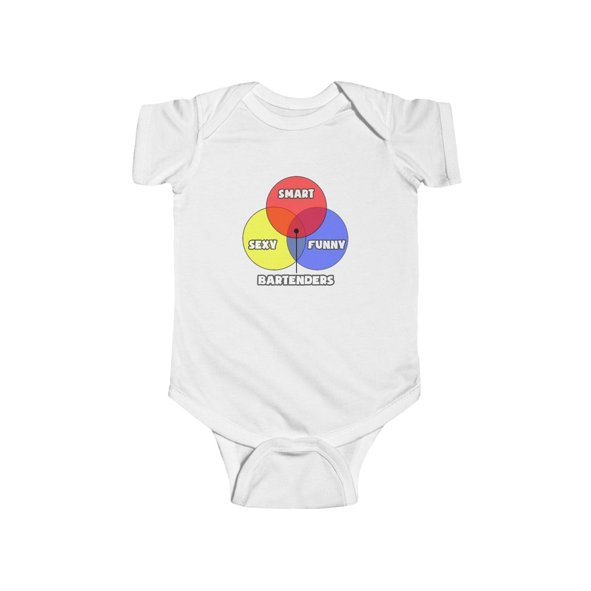 Venn Diagram .. Bartenders - Infant Fine Jersey Bodysuit