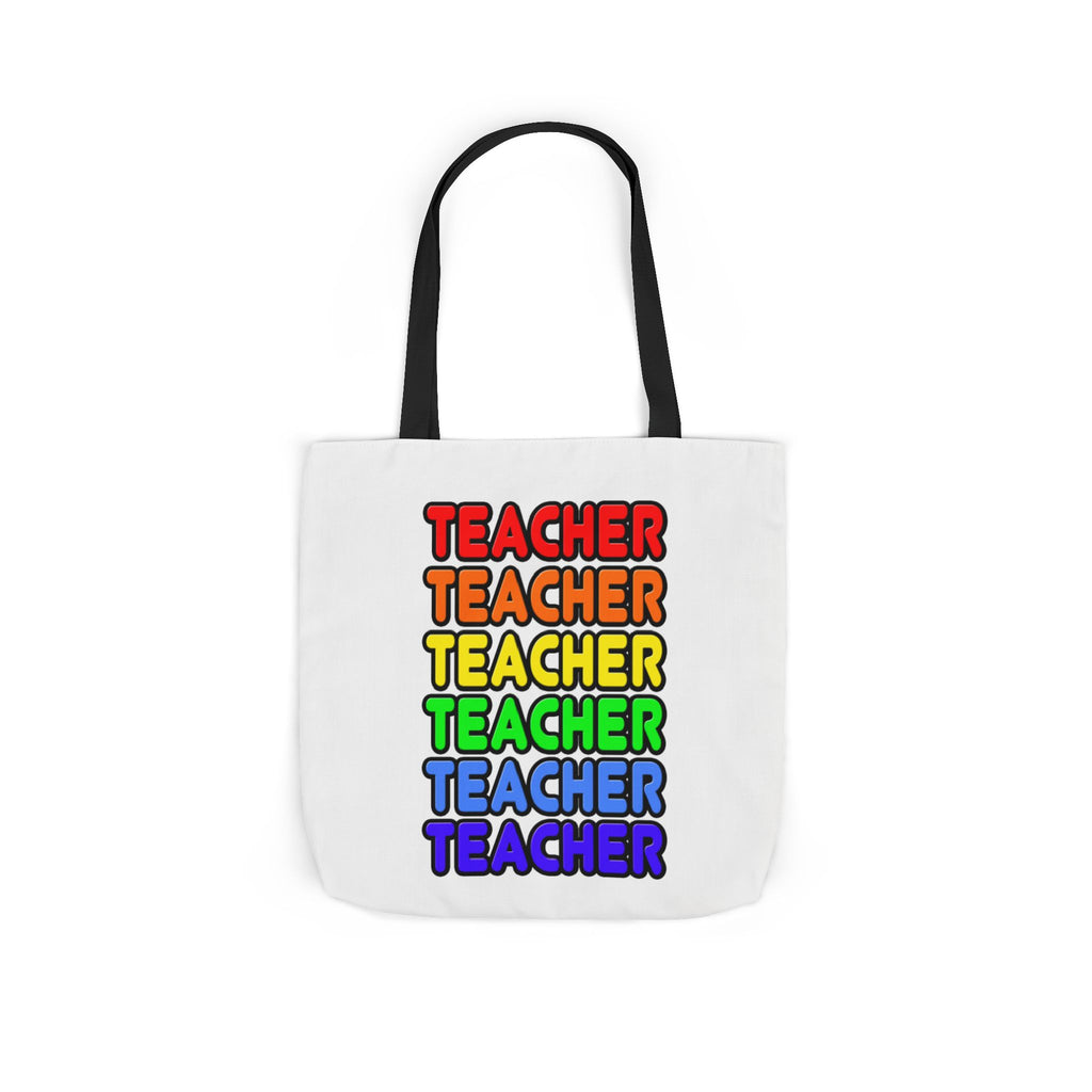 Rainbow Teacher - Canvas Tote Bag, 5-Color Straps