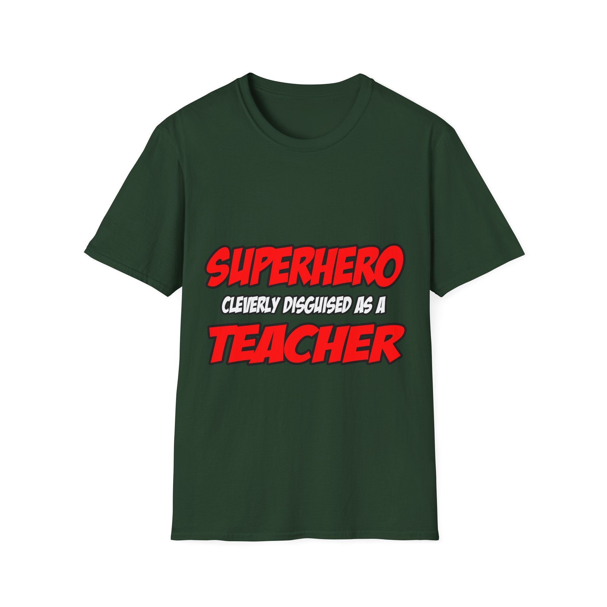 Superhero...Teacher - Unisex Softstyle T-Shirt