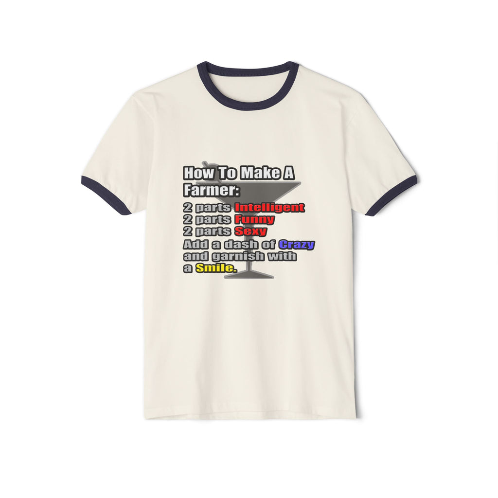How To Make a Farmer - Unisex Cotton Ringer T-Shirt