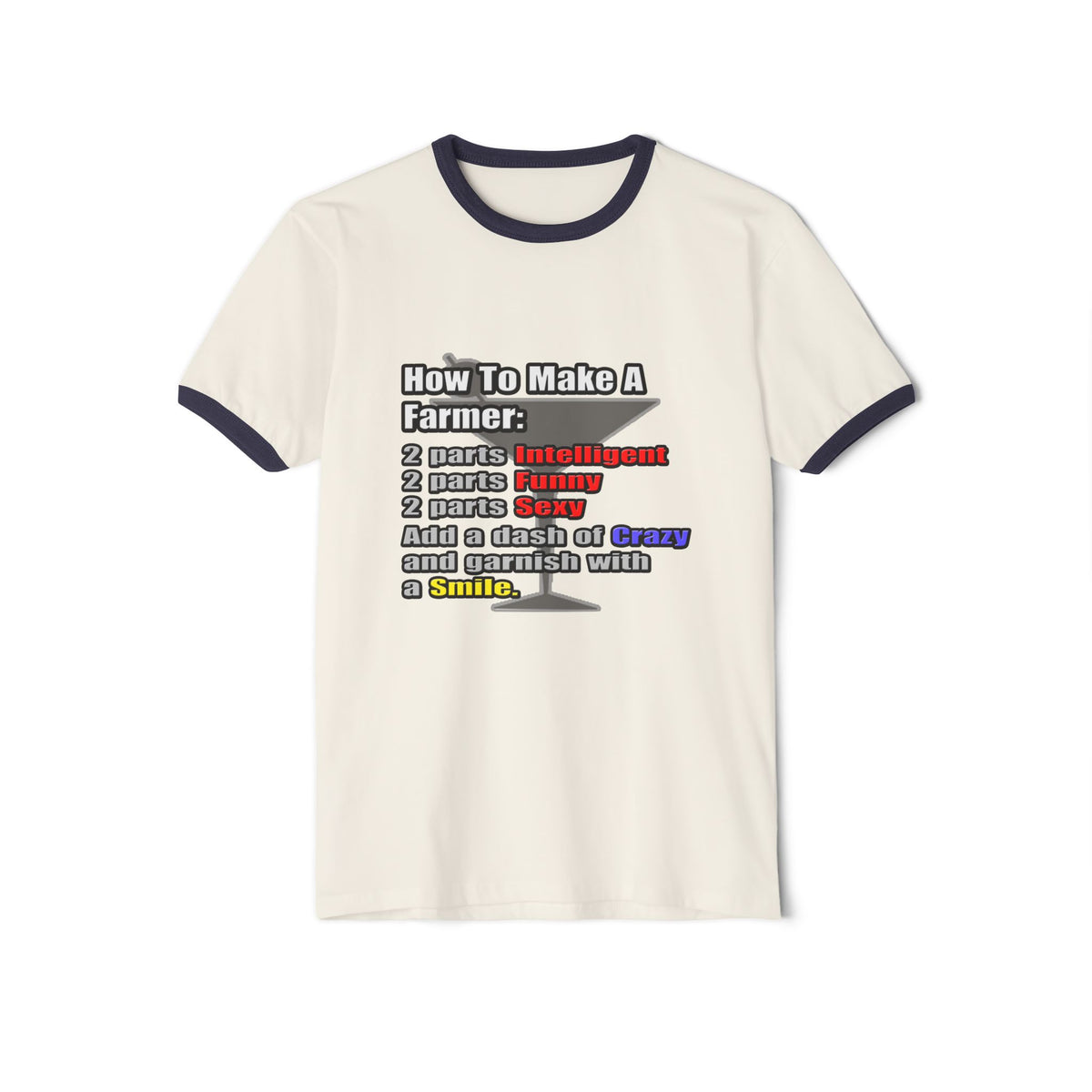 How To Make a Farmer - Unisex Cotton Ringer T-Shirt