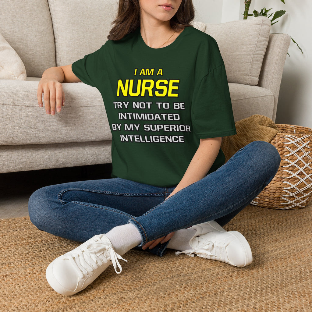 Nurse...Superior Intelligence - Unisex Softstyle T-Shirt