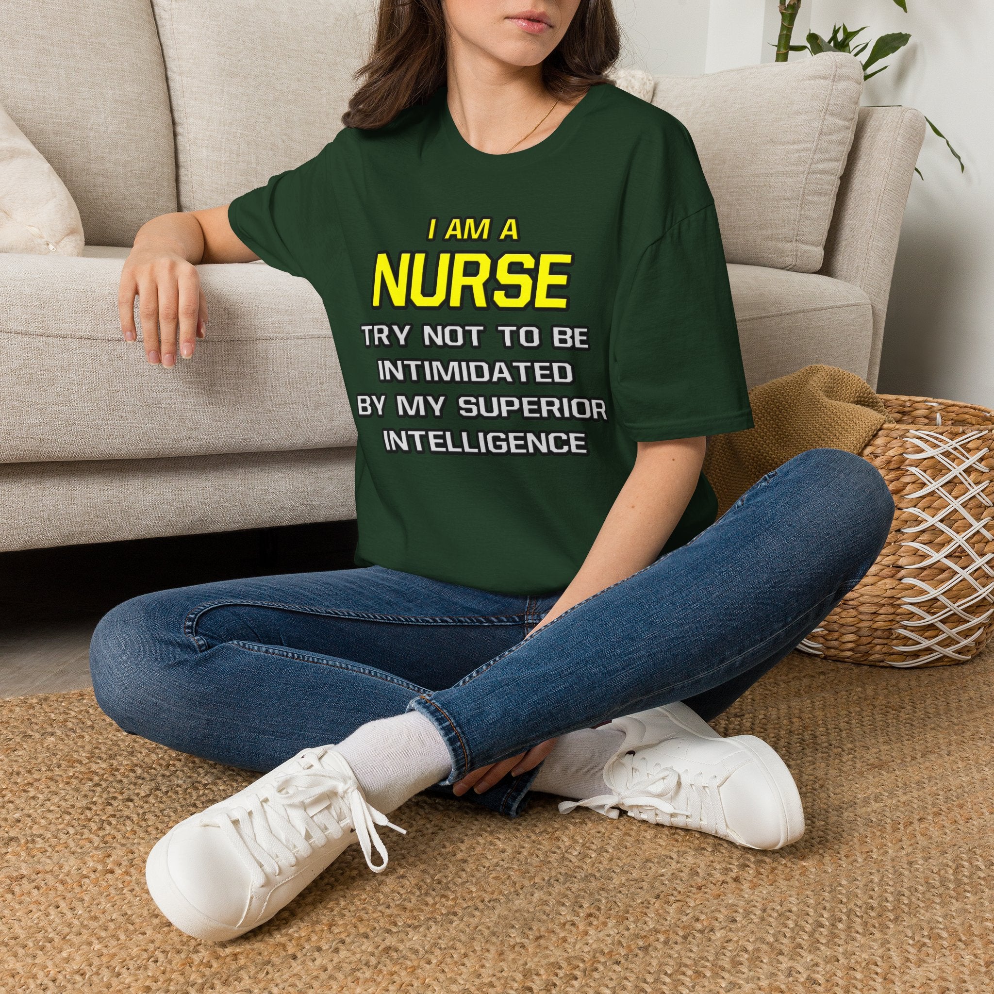 Nurse...Superior Intelligence - Unisex Softstyle T-Shirt