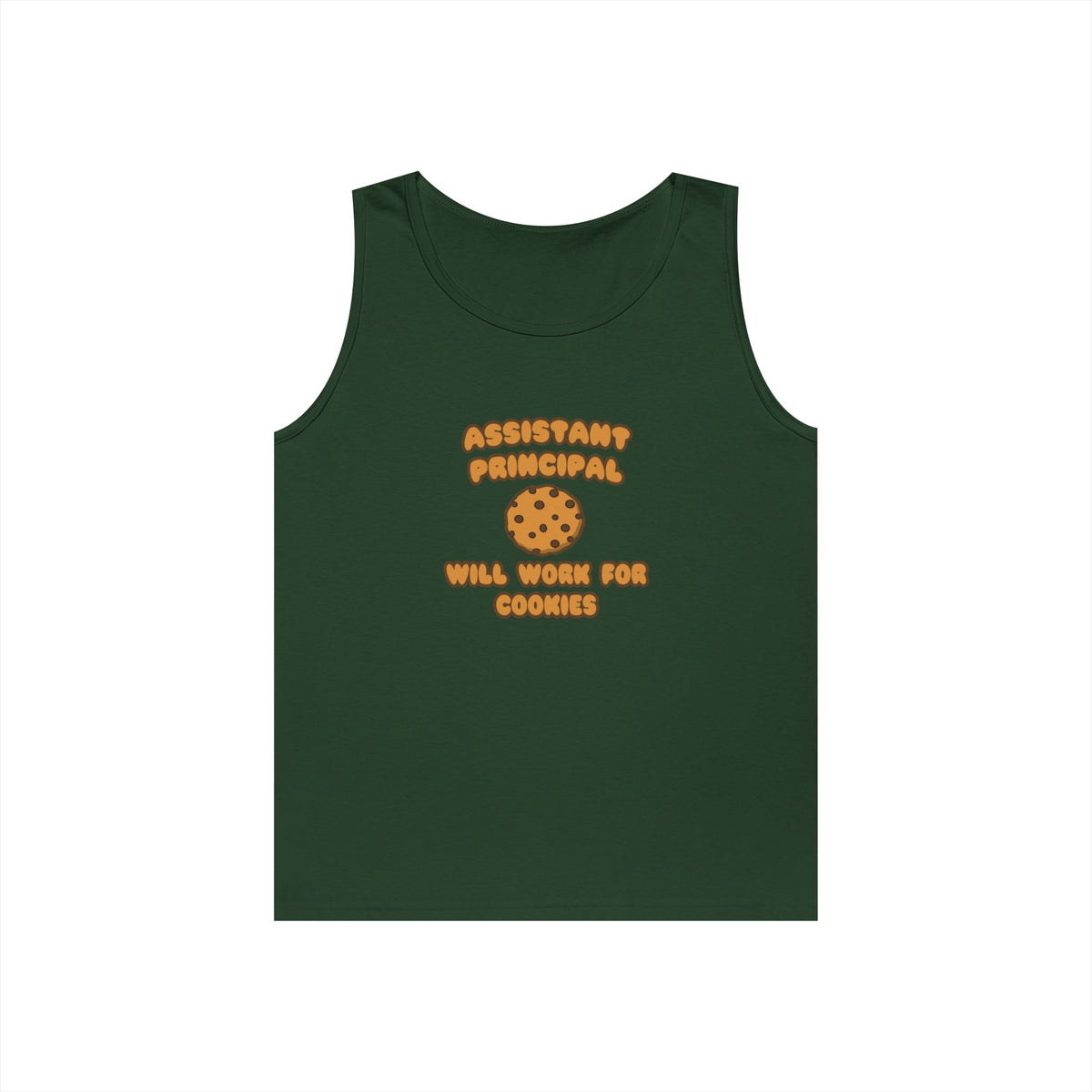 Assistant Principal  .. Will Work for Cookies - Unisex Heavy Cotton Tank Top