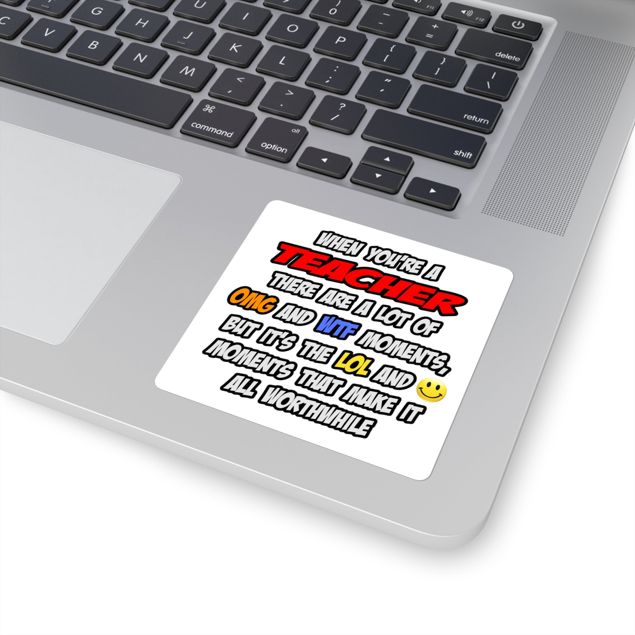 Teacher .. OMG WTF LOL - Square Stickers