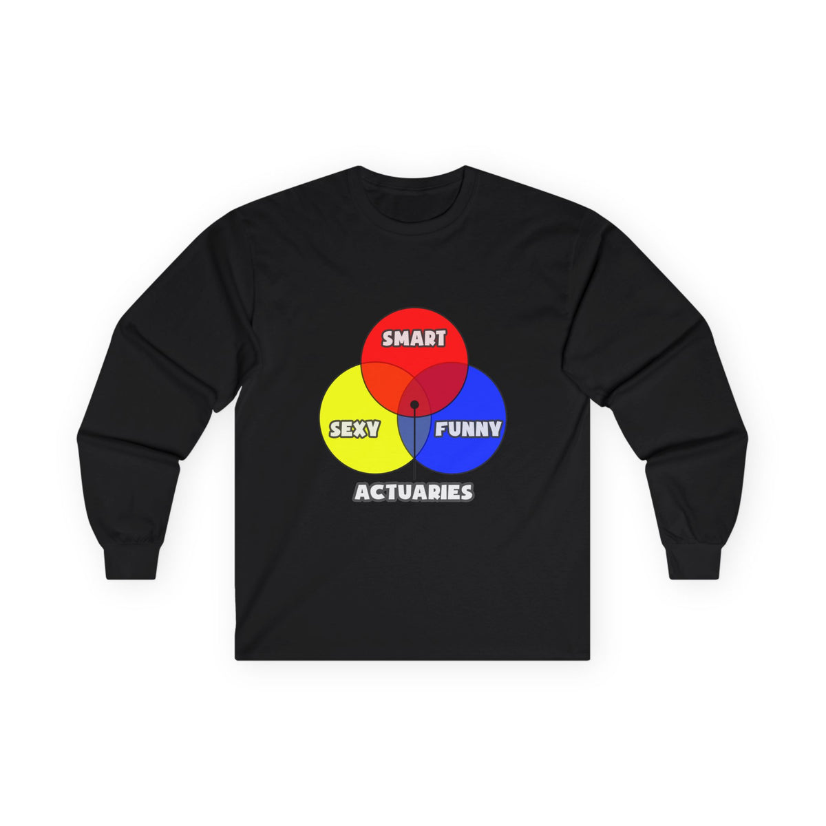 Venn Diagram .. Actuaries - Unisex Ultra Cotton Long Sleeve Tee