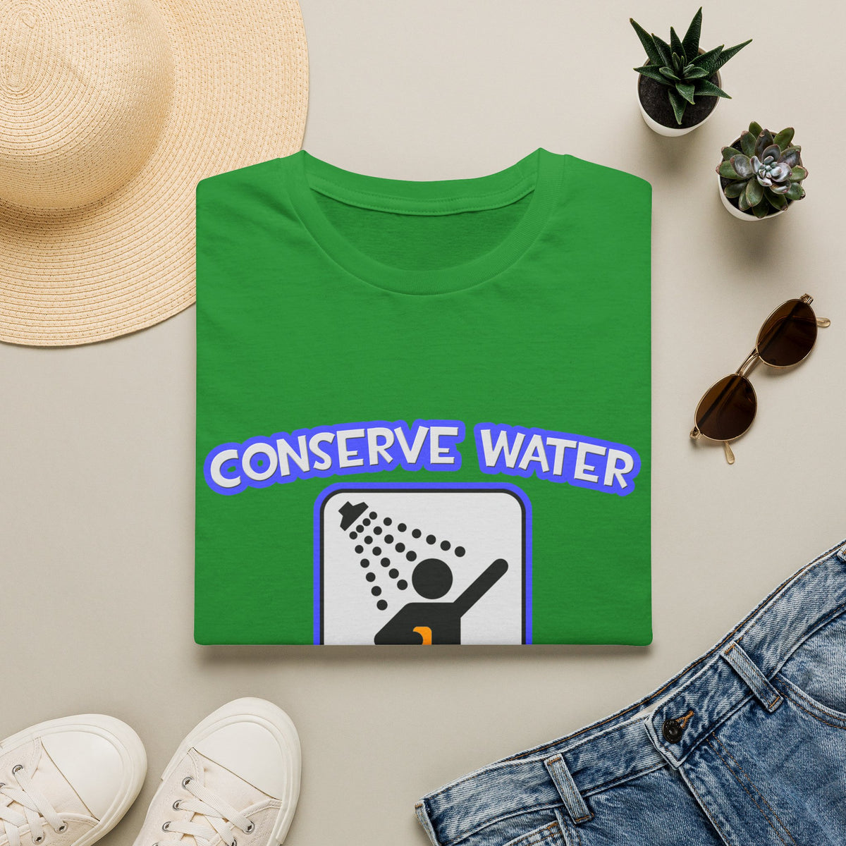 Conserve Water .. Shower With Aerospace Engineer - Unisex Softstyle T-Shirt