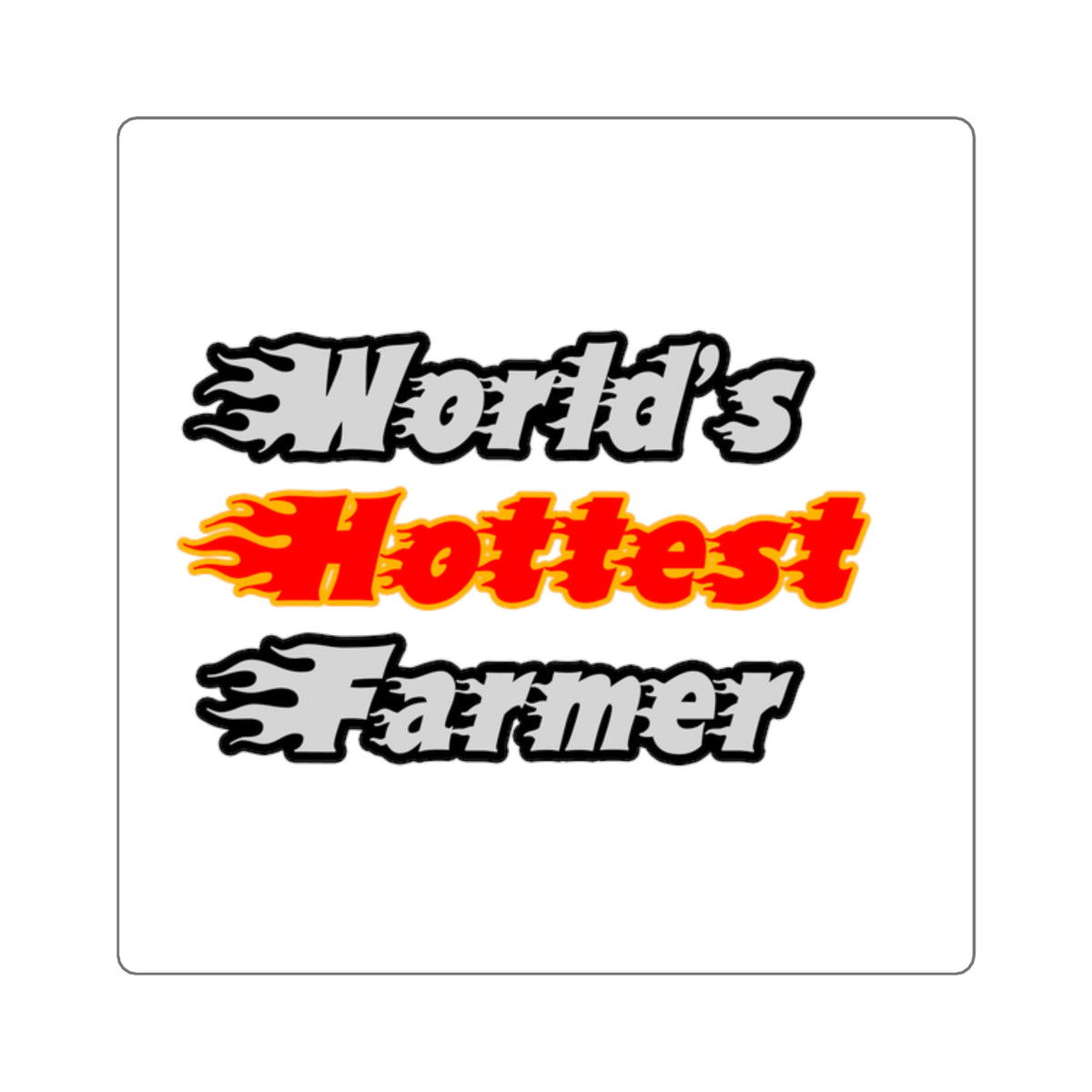World's Hottest Farmer - Square Stickers