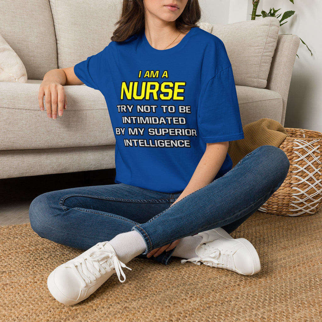 Nurse...Superior Intelligence - Unisex Softstyle T-Shirt