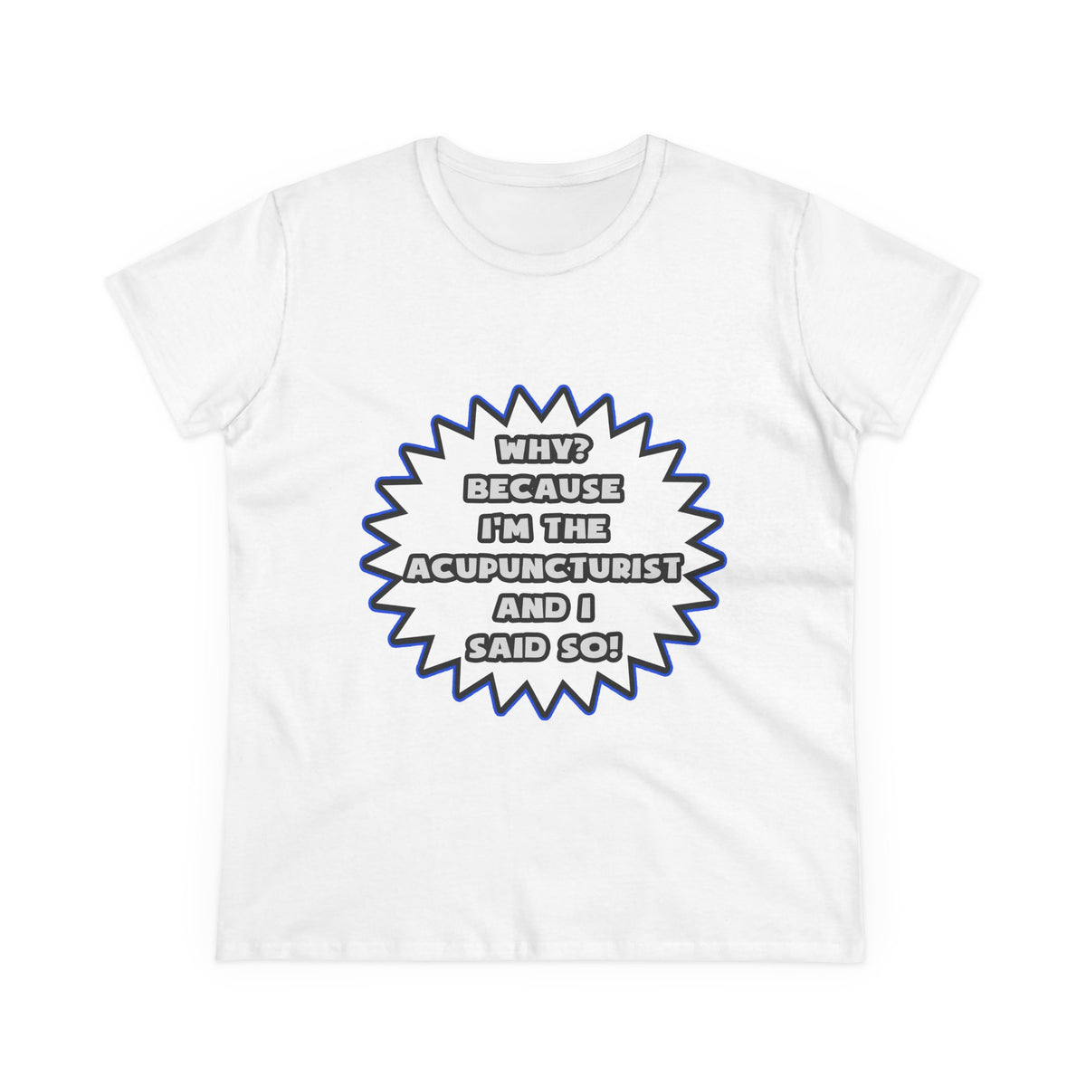 Acupuncturist .. Because I Said So - Women's Midweight Cotton Tee