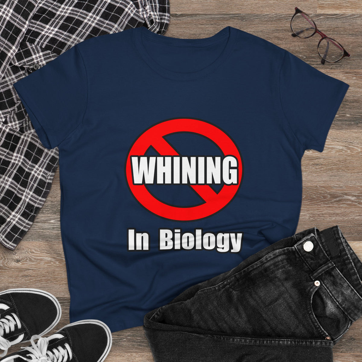 No Whining In Biology - Women's Midweight Cotton Tee