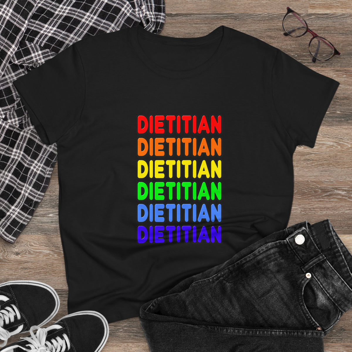 Rainbow Dietitian - Women's Midweight Cotton Tee