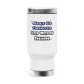 Wake Up Smarter...Sleep With an Engineer - Stainless Steel Travel Mug with Handle, 14oz