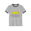 Teacher...Hardest Job You'll Ever Love - Unisex Cotton Ringer T-Shirt