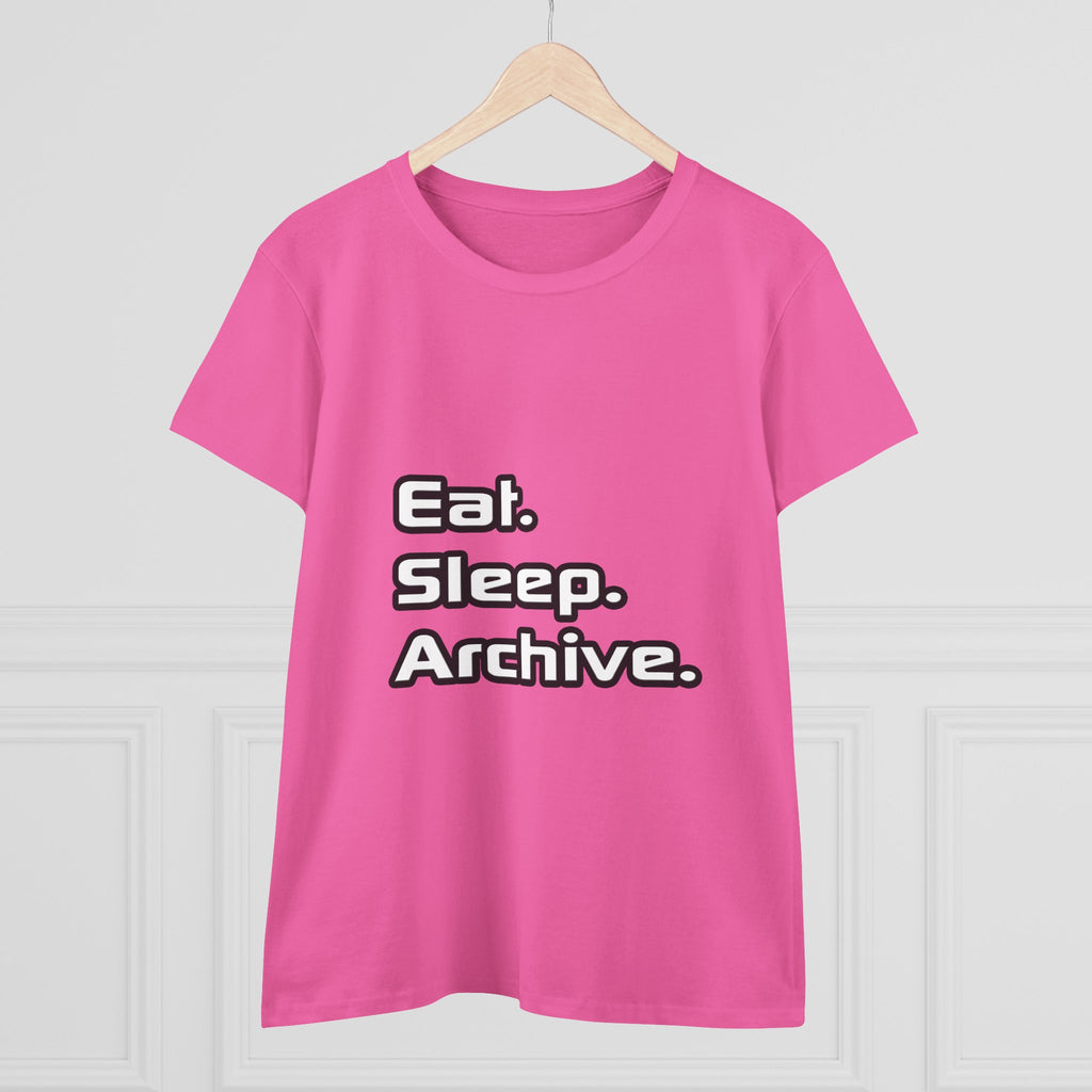Eat. Sleep. Archive - Women's Midweight Cotton Tee