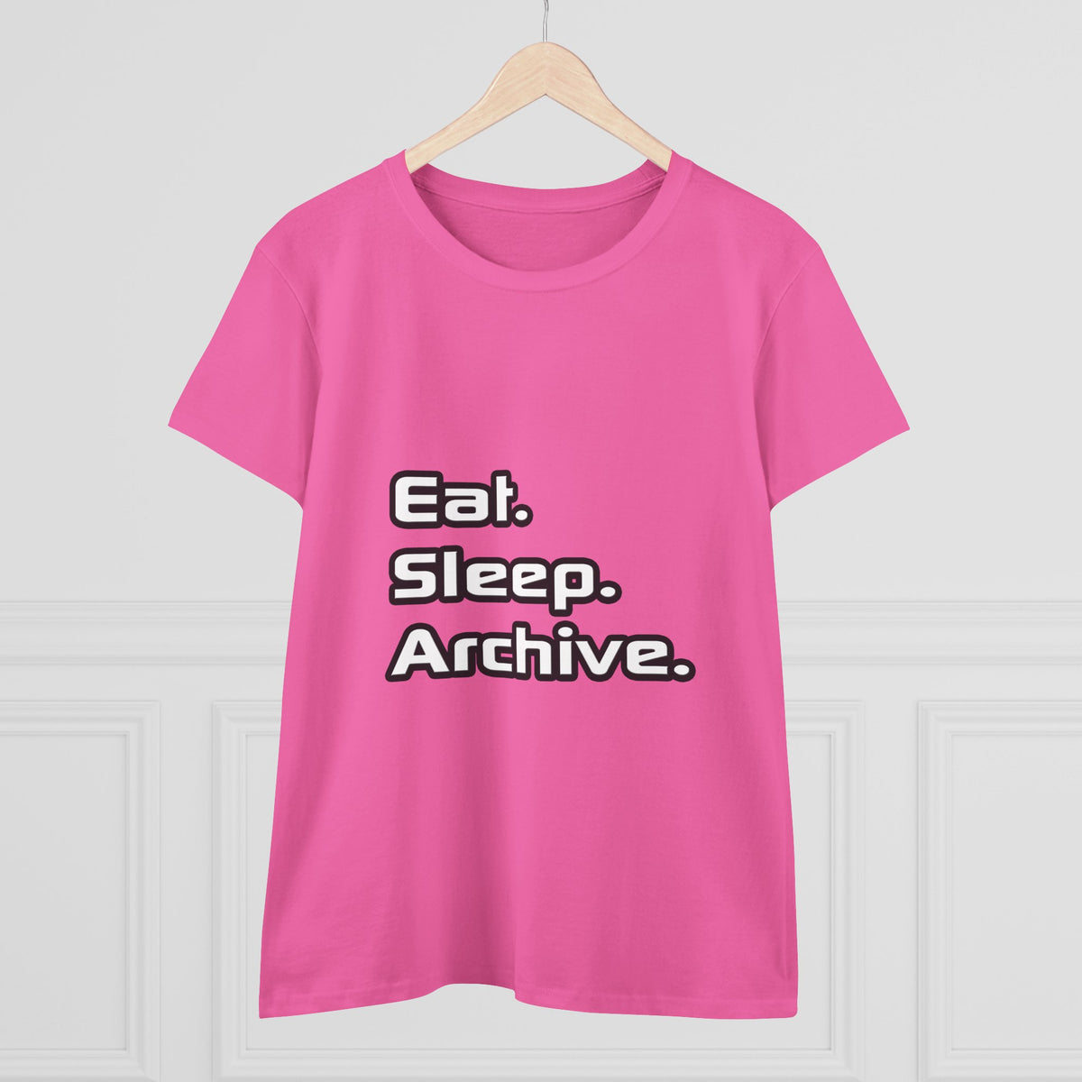 Eat. Sleep. Archive - Women's Midweight Cotton Tee