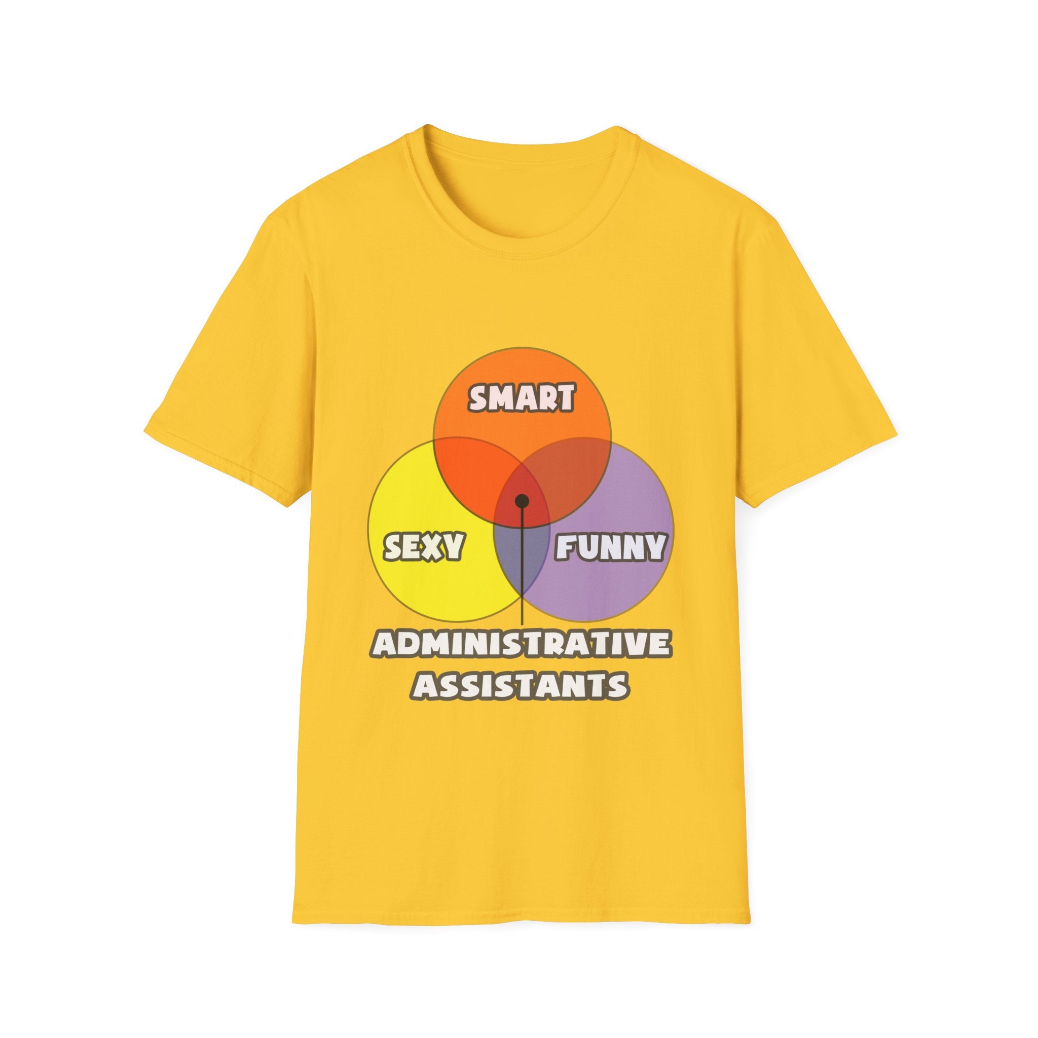 Venn Diagram .. Administrative Assistants - Unisex Softstyle T-Shirt