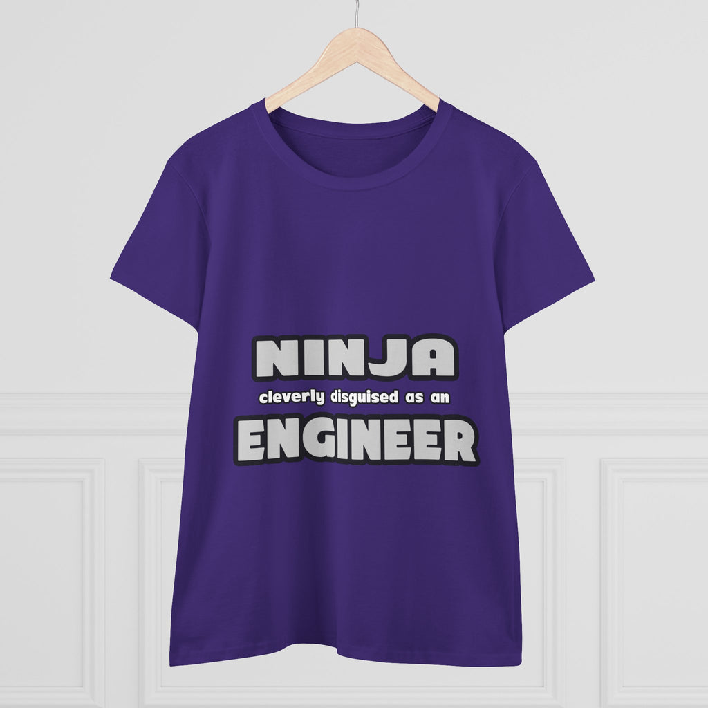 Ninja Cleverly Disguised As An Engineer - Women's Midweight Cotton Tee