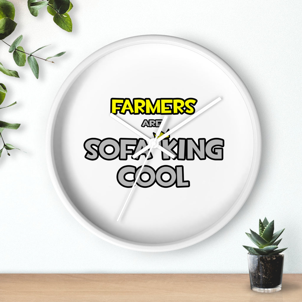 Farmers Are Sofa King Cool - Wall Clock