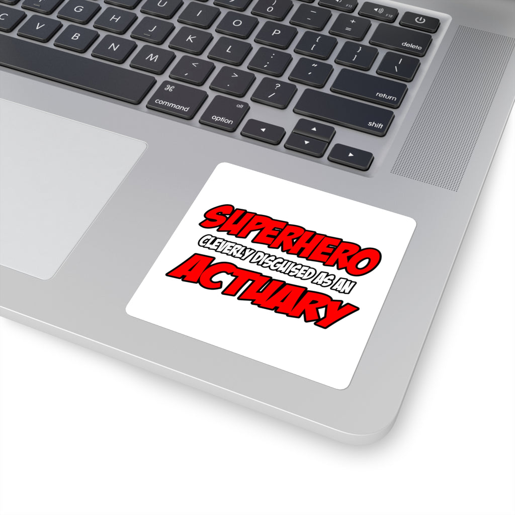 Superhero...Actuary - Square Stickers