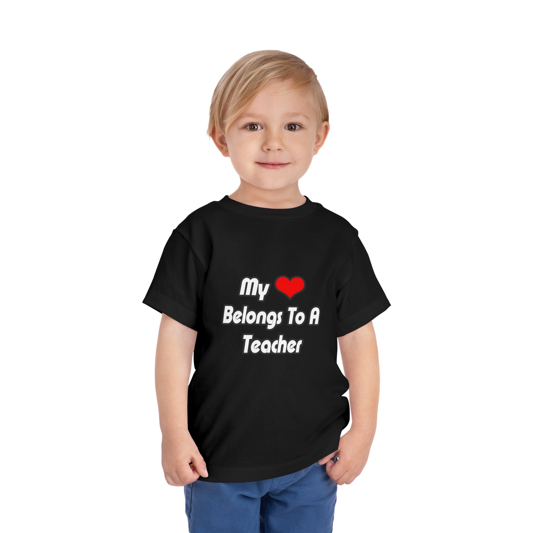 My Heart Belongs To A Teacher - Toddler Short Sleeve Tee