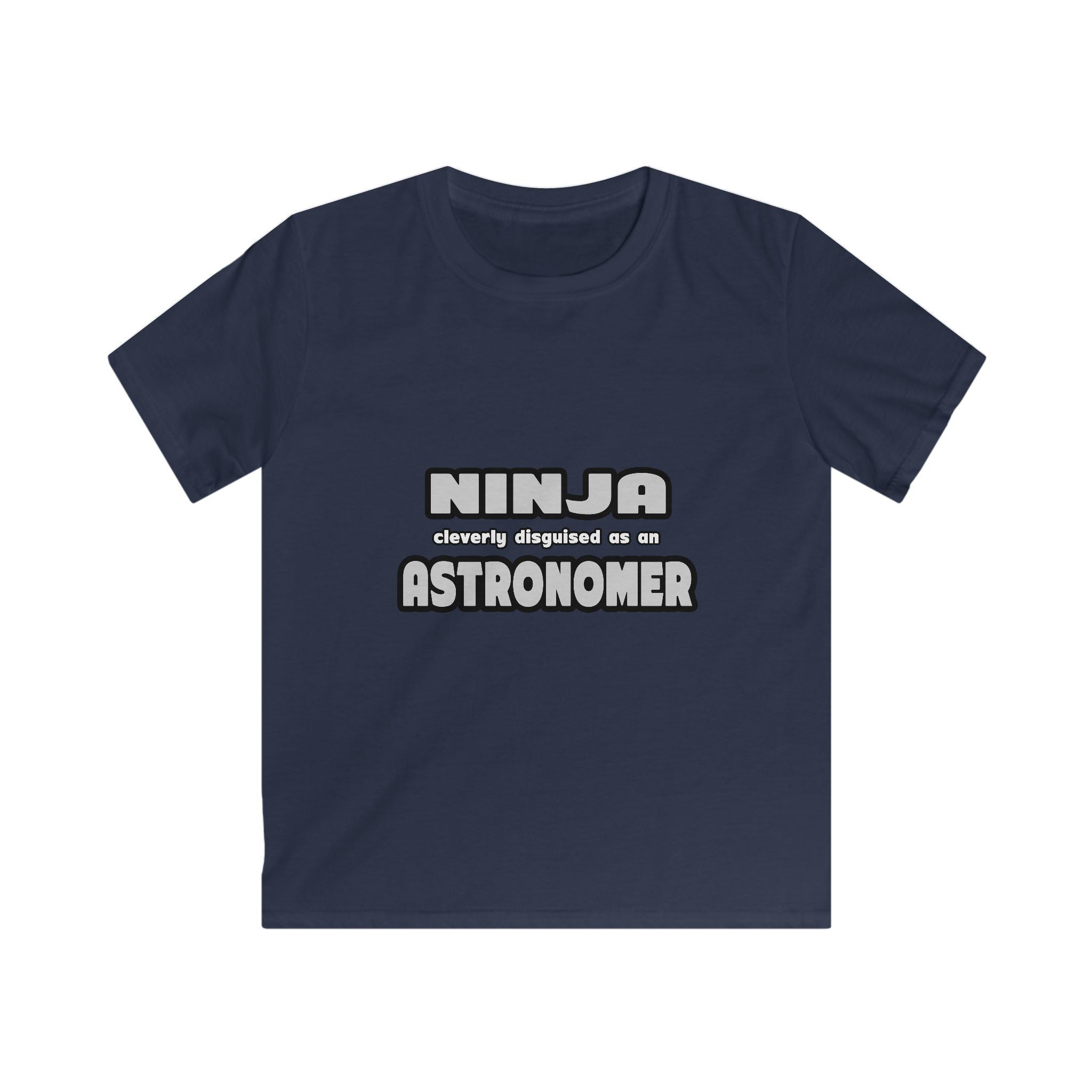 Ninja Cleverly Disguised As An Astronomer - Kids Softstyle Tee