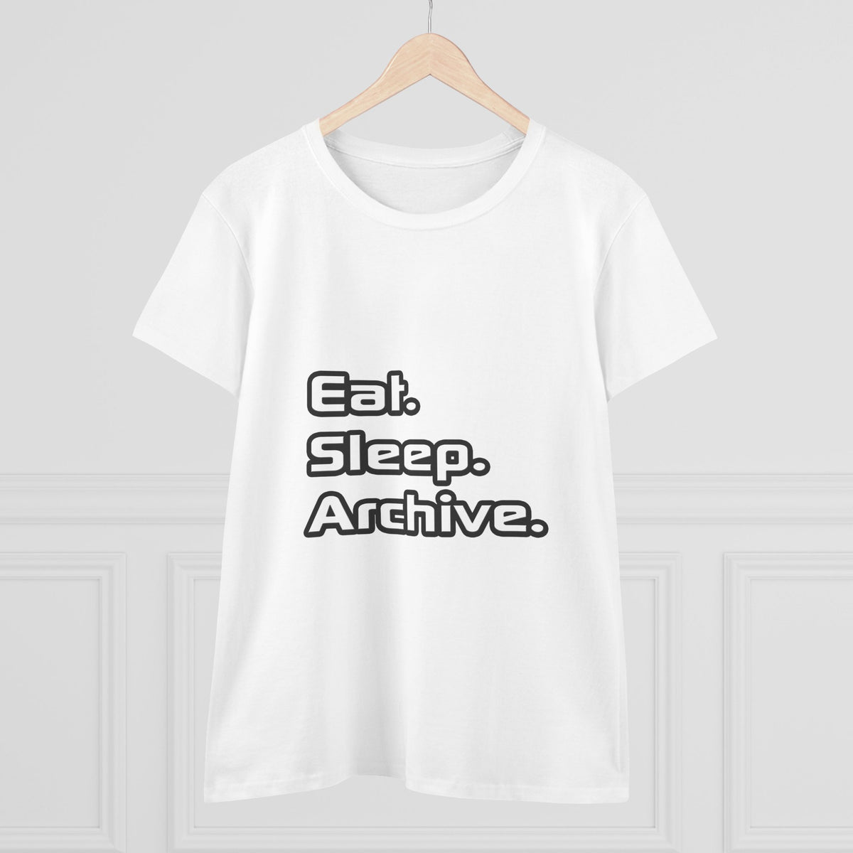 Eat. Sleep. Archive - Women's Midweight Cotton Tee