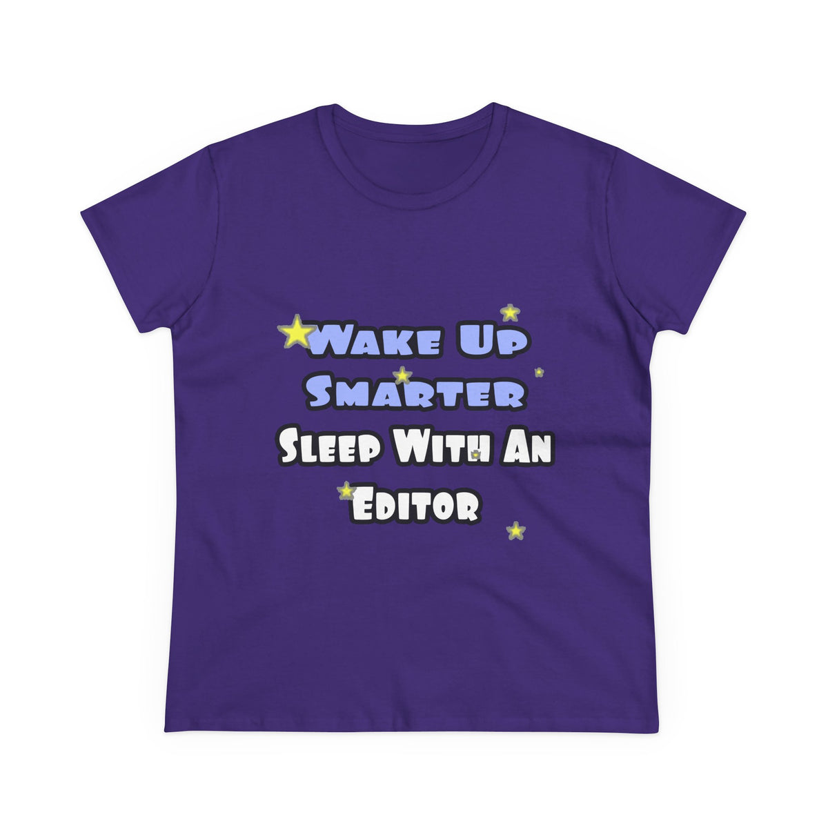 Wake Up Smarter...Sleep With an Editor - Women's Midweight Cotton Tee