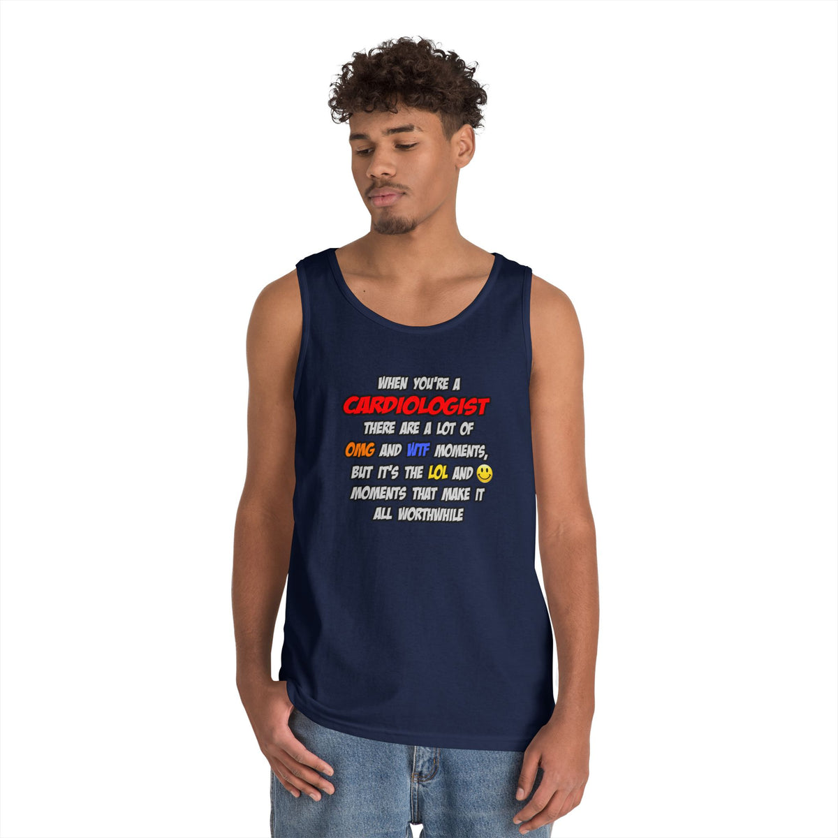 Cardiologist .. OMG WTF LOL - Unisex Heavy Cotton Tank Top