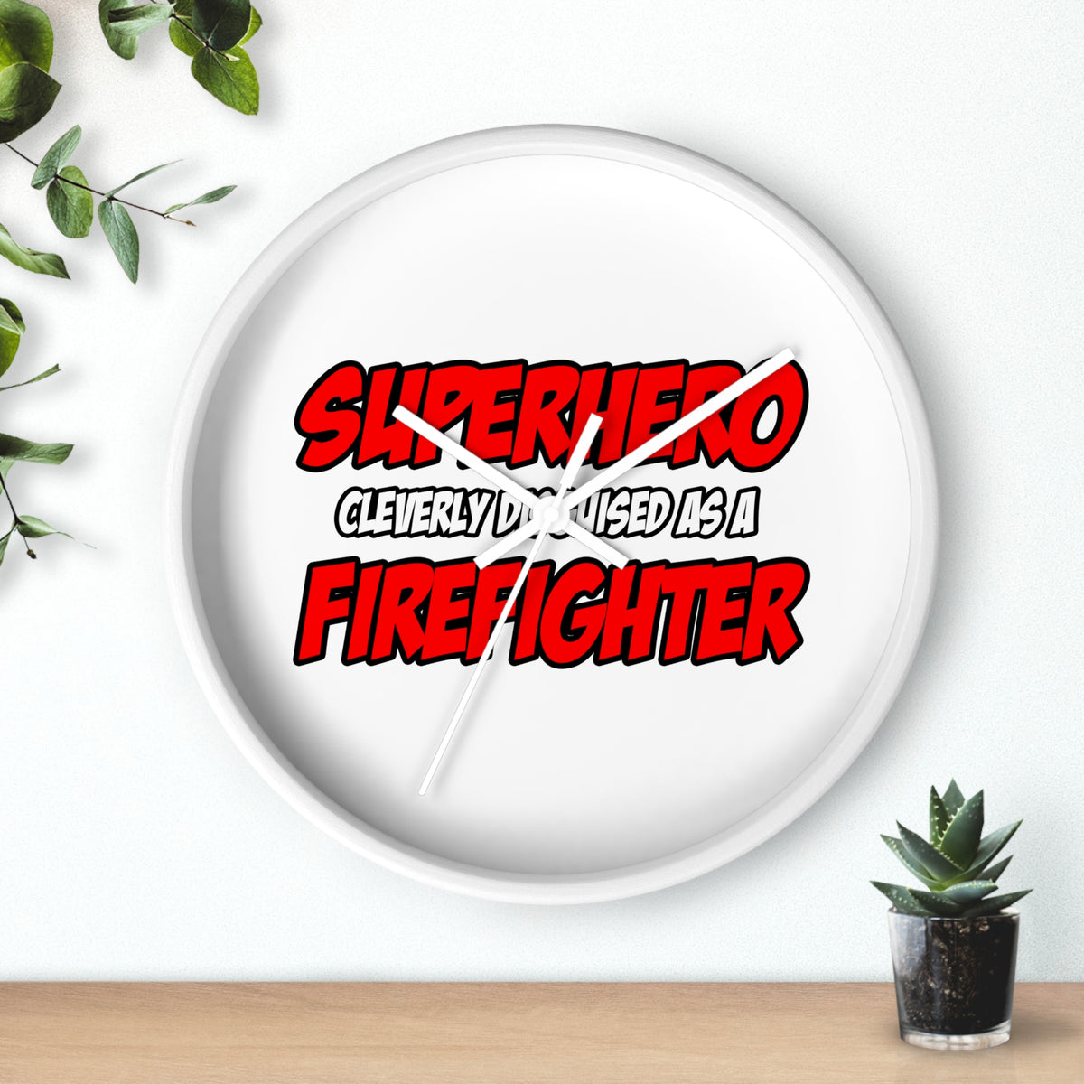 Superhero...Firefighter - Wall Clock
