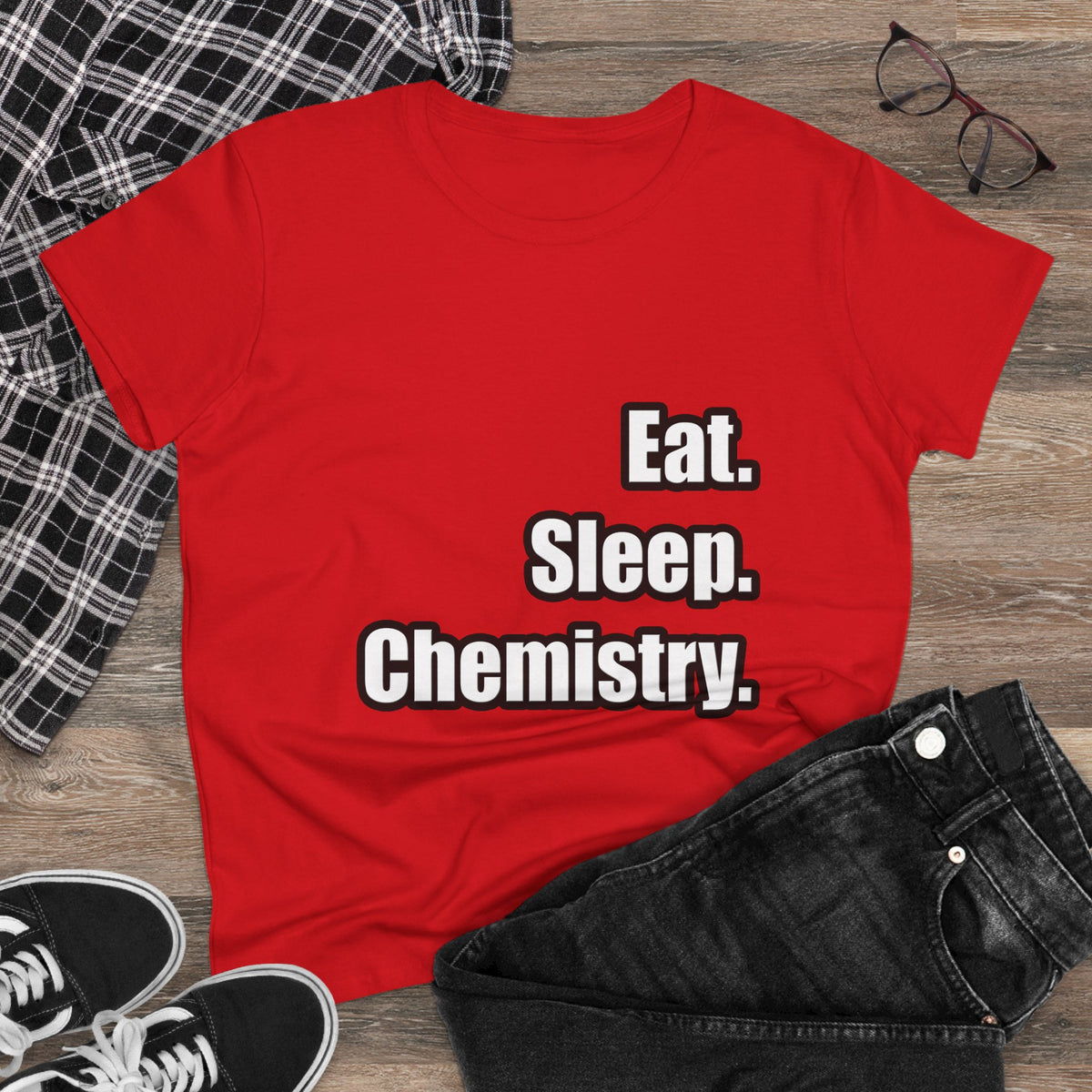 Eat. Sleep. Chemistry - Women's Midweight Cotton Tee