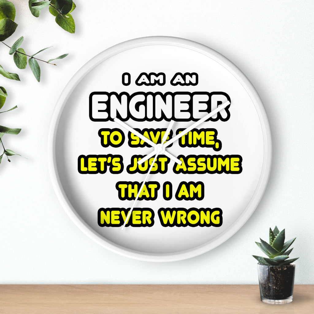 Funny Engineer T Shirts and Gifts - Wall Clock