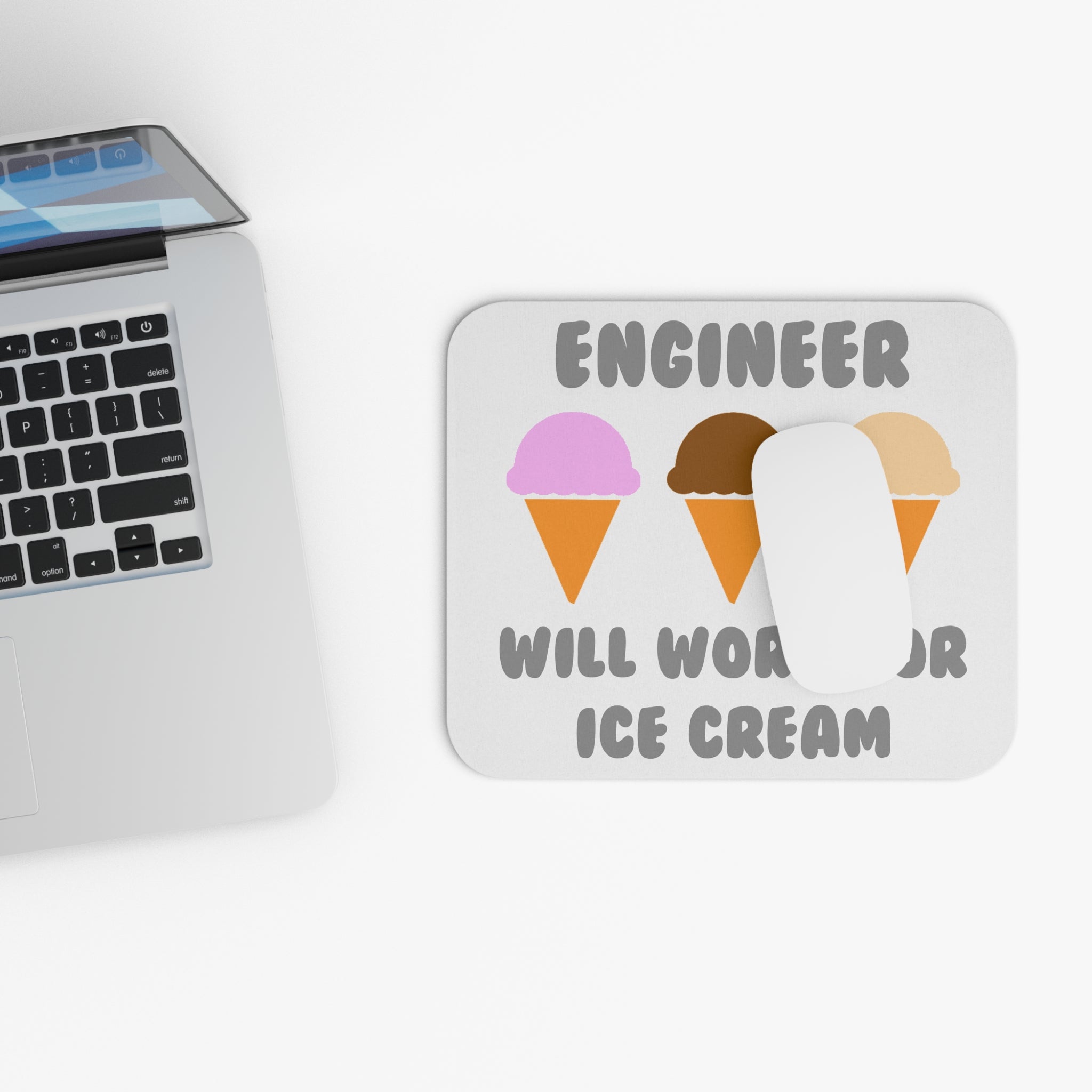 Engineer ... Will Work For Ice Cream - Mouse Pad (Rectangle)