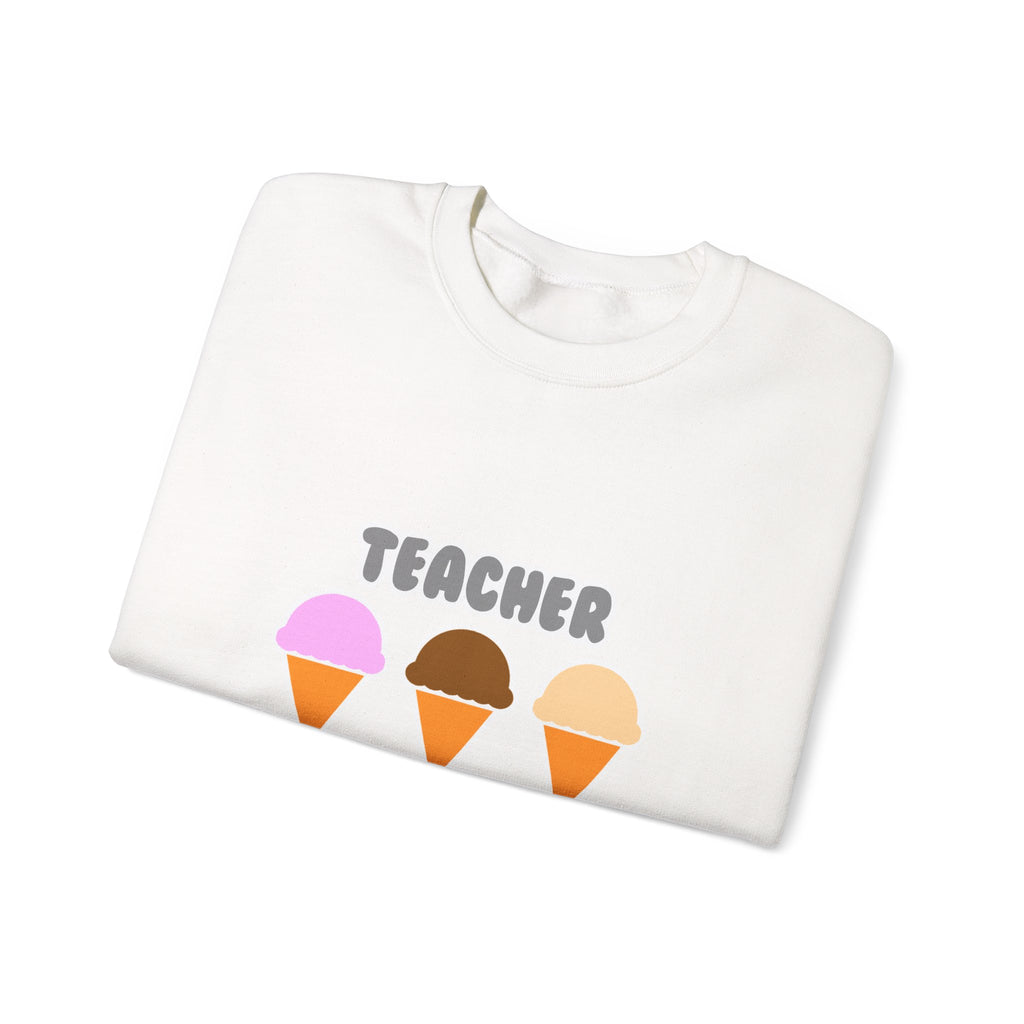 Teacher ... Will Work For Ice Cream - Unisex Heavy Blend™ Crewneck Sweatshirt
